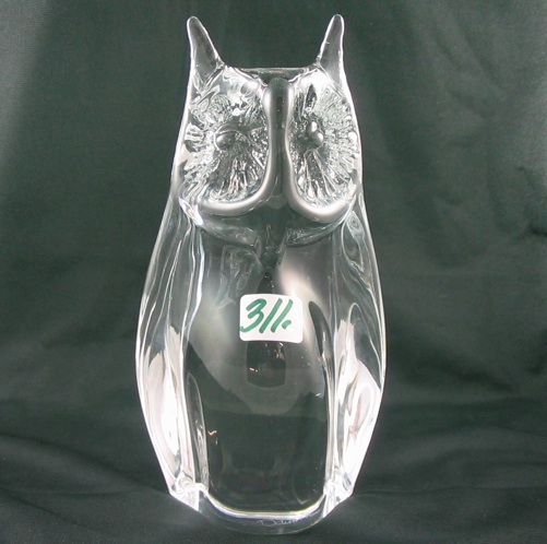 Appraisal: DAUM FRENCH CRYSTAL FIGURE of an owl height in Marked