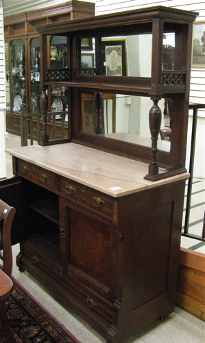 Appraisal: A VICTORIAN WALNUT SIDEBOARD Eastlake design American c having an