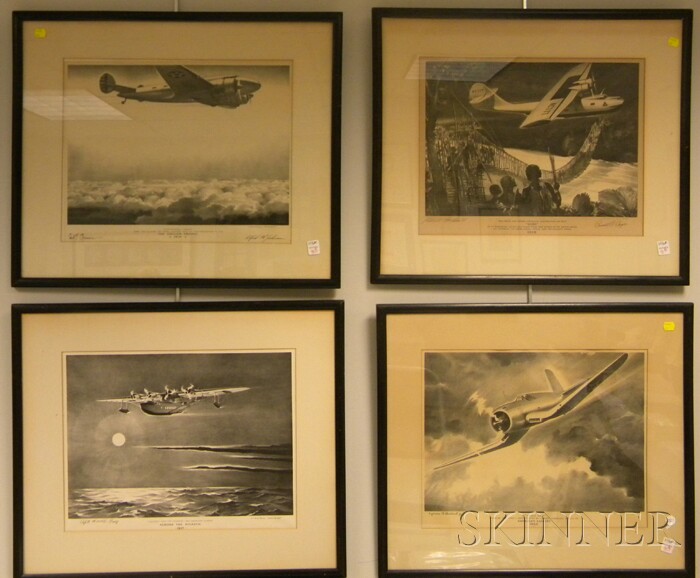 Appraisal: Set of Eight Clayton Knight - Pratt and Whitney WWII