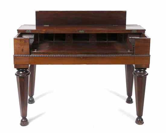 Appraisal: A William IV Style Rosewood Writing Desk having a split