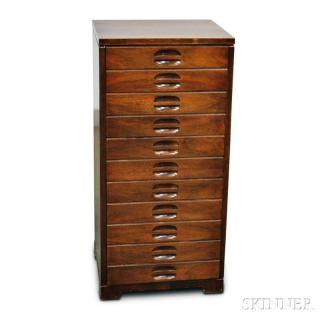 Appraisal: Eleven-drawer Mahogany Music Cabinet ht wd dp in Estimate -