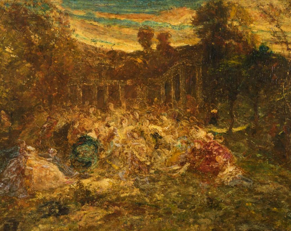 Appraisal: ADOLPHE JOSEPH THOMAS MONTICELLI France - oil on panel Fete