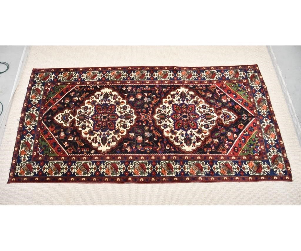 Appraisal: Colorful Kashan center hall carpet '- x '-