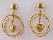 Appraisal: A pair of yellow metal tests carat gold earrings with