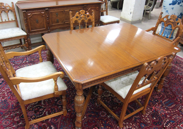 Appraisal: ELEVEN-PIECE WALNUT DINING ROOM FURNITURE SET Landstrom Furniture Corp Rockford