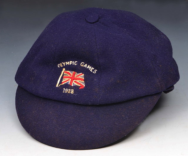 Appraisal: A OLYMPIC GAMES BRITISH TEAM BLUE SERGE CAP by James