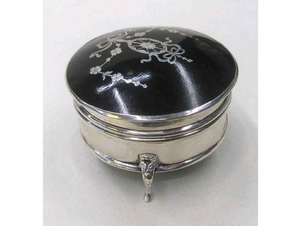 Appraisal: Silver and tortoiseshell jewellery box Birmingham