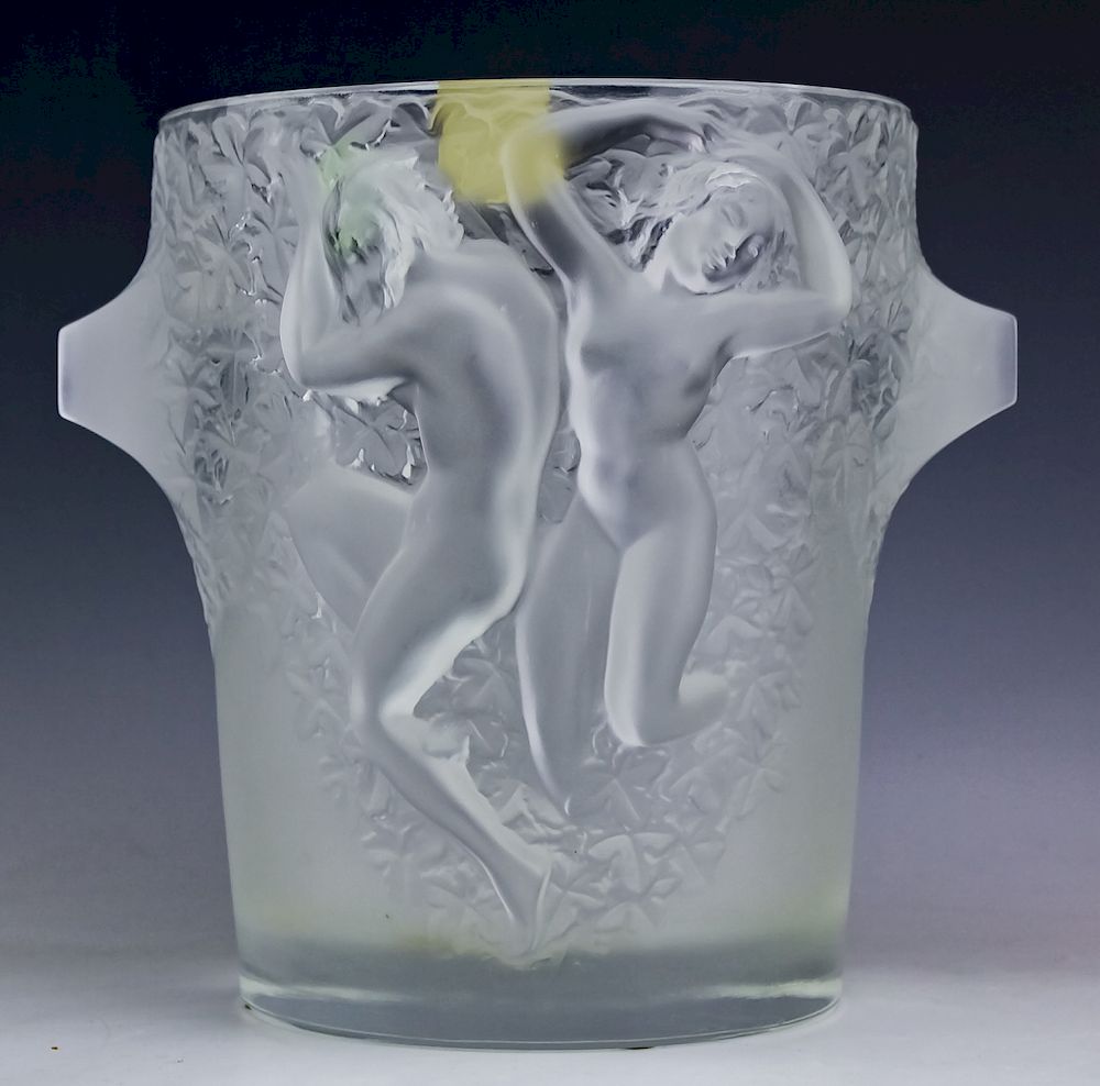 Appraisal: Lalique French Crystal Ganymede Champagne Bucket Lalique French crystal art