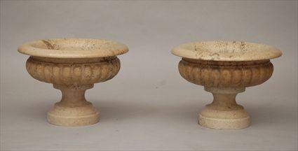 Appraisal: Pair of Marble Urns