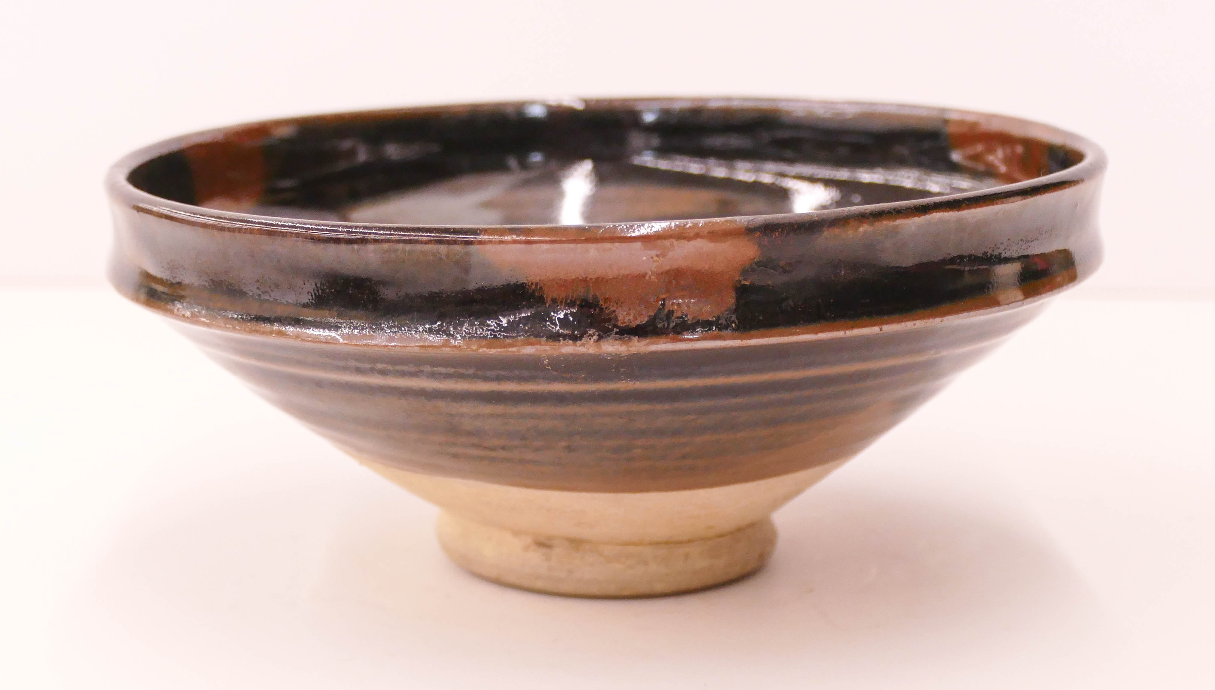 Appraisal: Chinese Jin Cizhou Henan Russet Splash Bowl ''x '' A