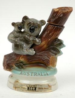 Appraisal: JIM BEAM KOALA DECANTER Ceramic decanter in the form of