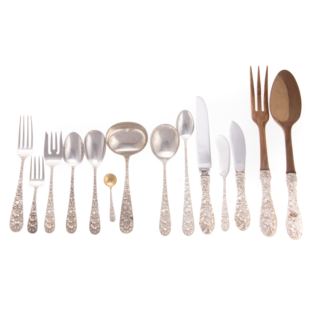 Appraisal: Stieff Forget-Me-Not sterling -pc flatware comprising knives in L stainless