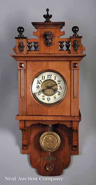 Appraisal: A Renaissance Revival Carved Walnut Wall Clock late th c