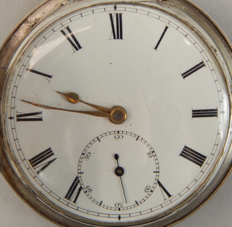 Appraisal: A Victorian silver Hunter pocket watch having enamel dial with