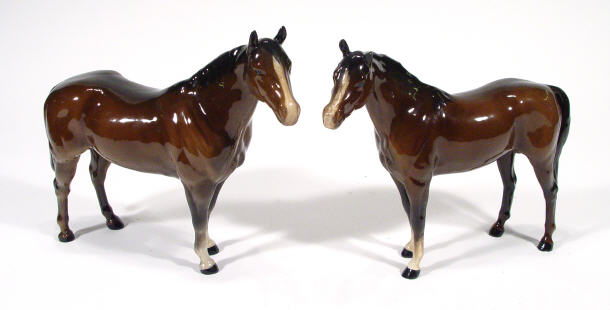 Appraisal: Two hand painted Beswick horses factory marks to undersides largest