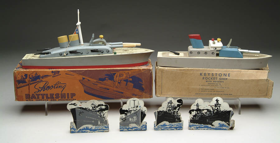 Appraisal: LOT OF KEYSTONE SHIPS Consisting of A shooting Battle Ship