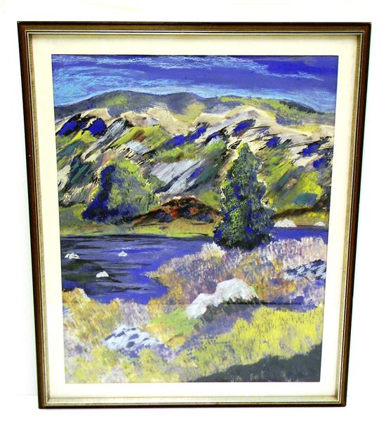 Appraisal: Howard Rackliffe American - ''September Flanks'' acrylic and Cray-pas on