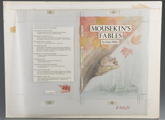 Appraisal: Children's Original Artwork Edna Miller Mousekin's Fables Full mockup of