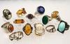 Appraisal: LADY'S RINGS - Fifteen sterling rings including one signed Tiffany