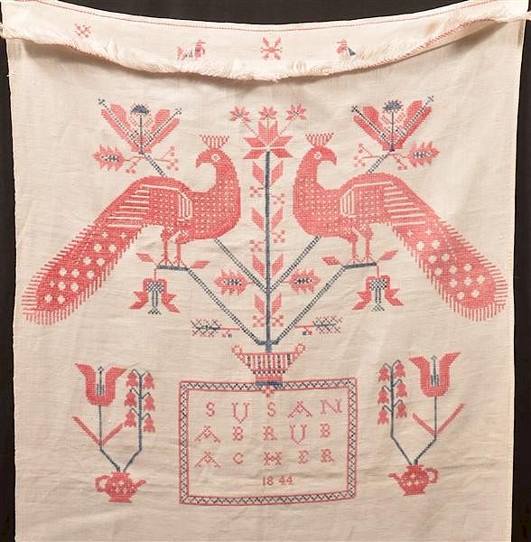 Appraisal: Show Towel Signed Susanna Brubacher Needle work and Cross Stitch