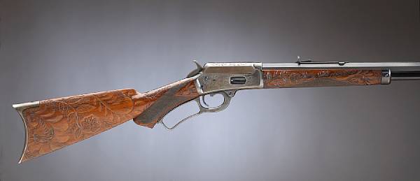 Appraisal: An interesting custom engraved Marlin Model lever action rifle Serial