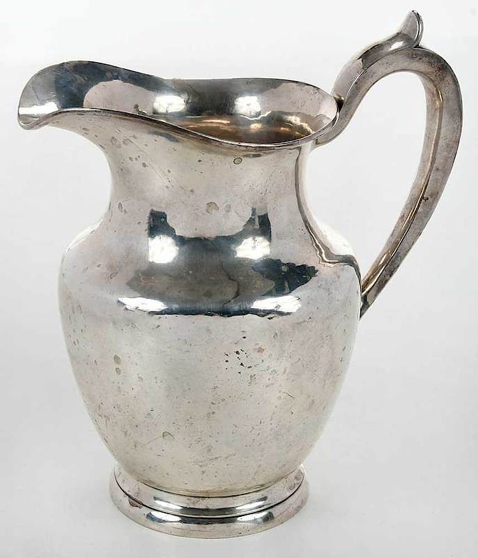 Appraisal: Sterling Water Pitcher American th century including sterling water pitcher