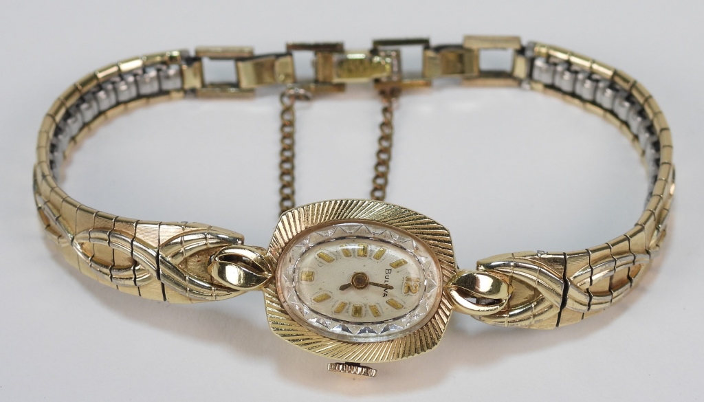 Appraisal: BULOVA K GOLD LADY'S WRIST WATCH New York th CenturyOval