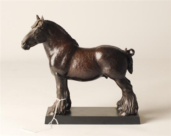 Appraisal: English Cast Horse Figure composition material high long