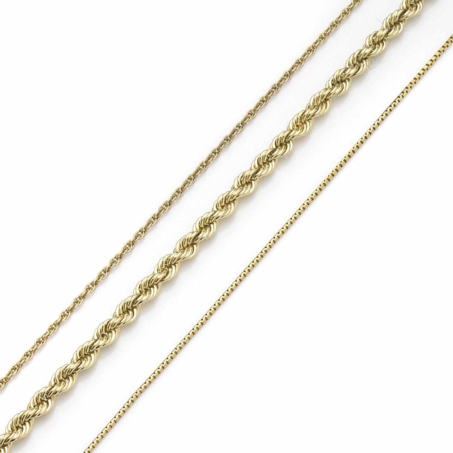 Appraisal: A collection of k gold chains g