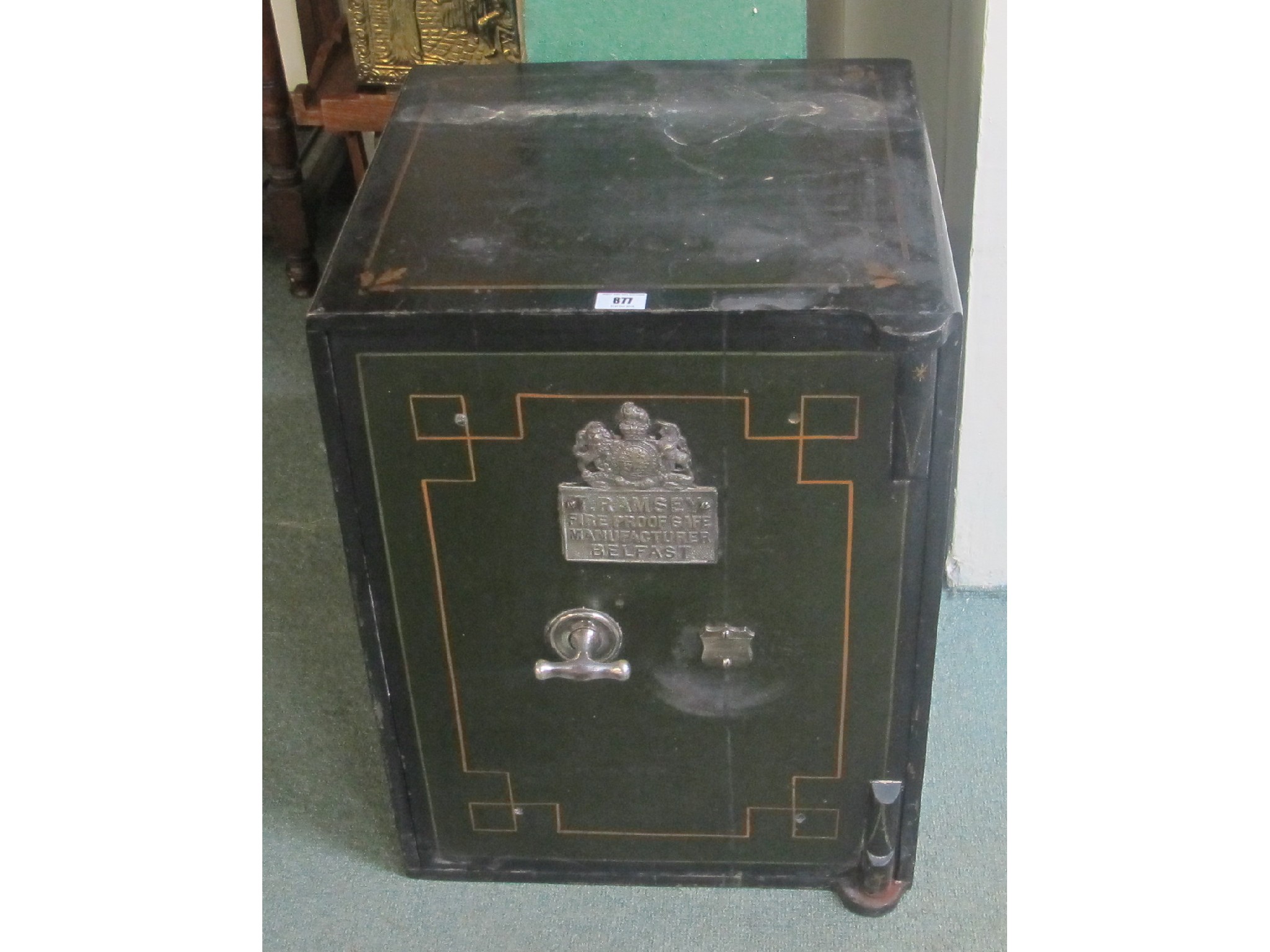 Appraisal: T Ramsey fire proof safe with key