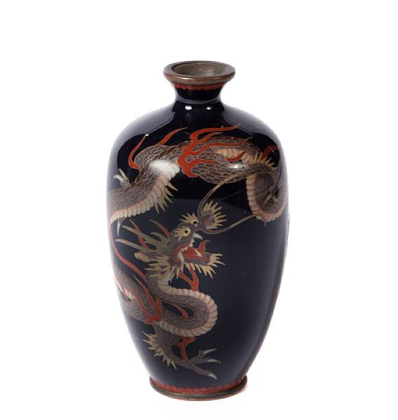 Appraisal: A Japanese cloisonne vase decorated with a dragon height in