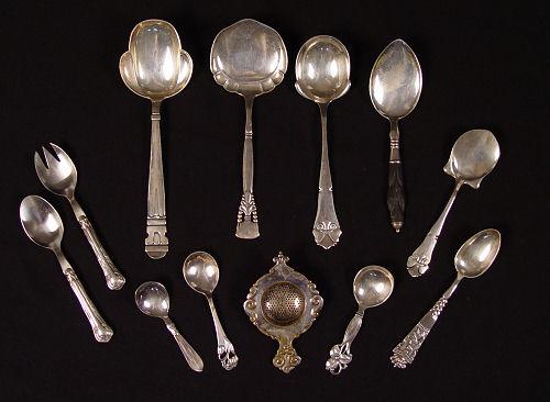 Appraisal: PIECE COLLECTION DANISH SILVER SERVING PIECES Assorted makers to include