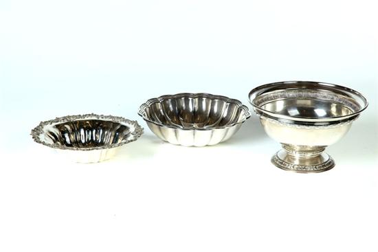 Appraisal: THREE STERLING BOWLS American early th century Two are by