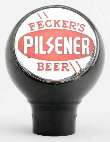 Appraisal: Fecker's Pilsener Beer Tap Knob Clean and bright face with