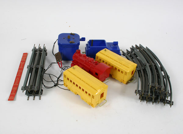 Appraisal: Schylling plastic train set with engine three cars track and