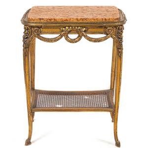 Appraisal: A Louis XV Style Giltwood Table Late th Century Height