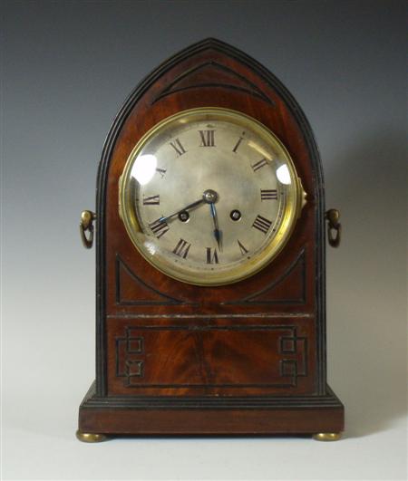 Appraisal: A late th century mahogany arched mantel clock By L