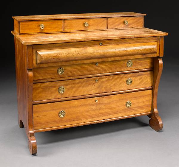 Appraisal: A Continental birch chest first half th century The rectangular