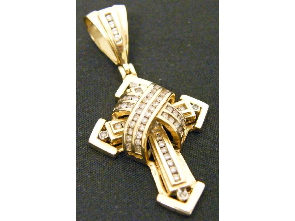 Appraisal: ct diamond set cross pendant gm