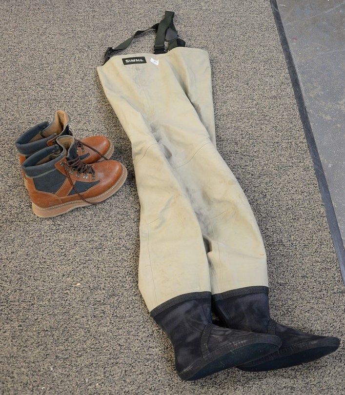 Appraisal: Simms chest waiters with Orvis size boots M short waders