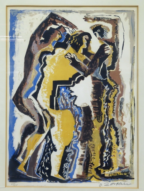 Appraisal: OSSIP ZADKINE MODERN FIGURATIVE DANCER LITHOGRAPH France Russia - Whimsical