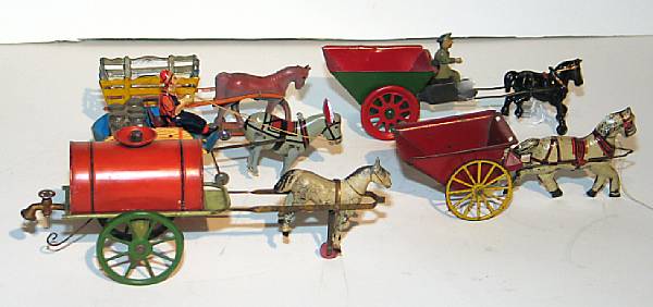 Appraisal: Grouping of Horse Drawn Vehicles Important grouping including a German