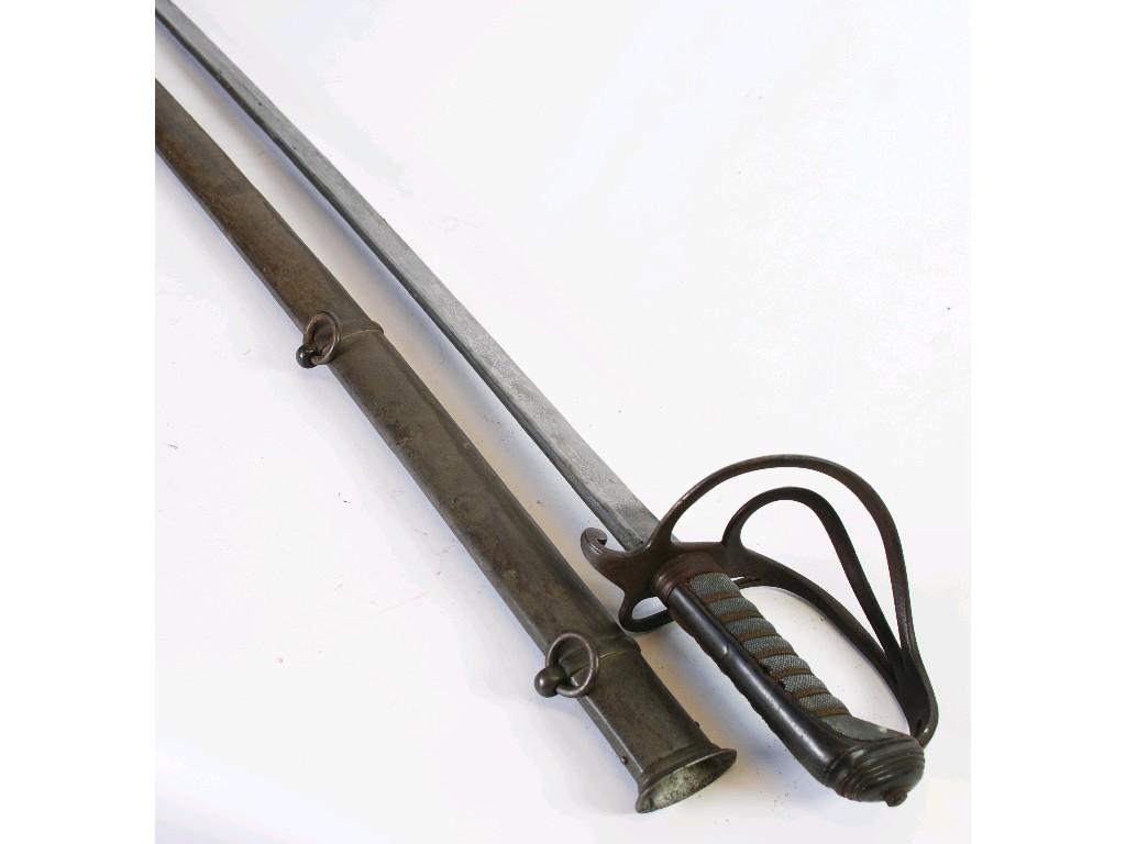 Appraisal: VICTORIAN PATTERN OFFICERS SWORD with slightly curved single edge blade