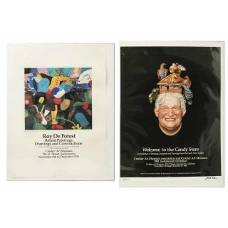 Appraisal: Robert Arneson Roy DeForest Signed Exhibition Posters Lot of two