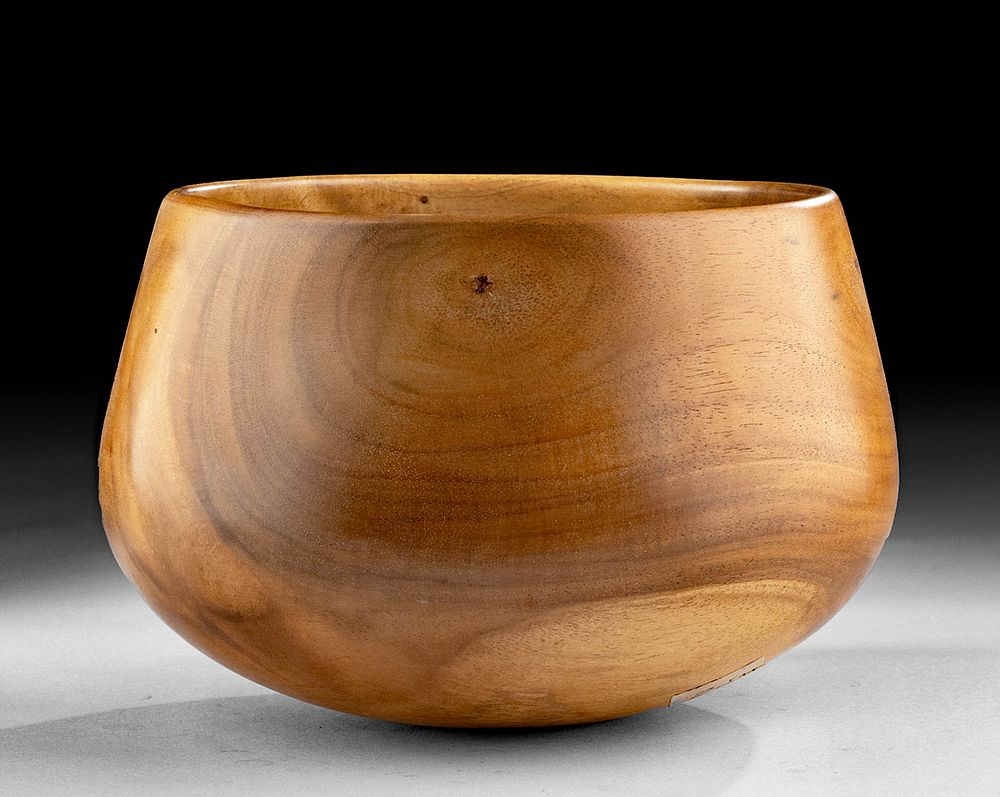 Appraisal: Signed Hawaiian Milo Wood Bowl - Chris Allen Oceania North