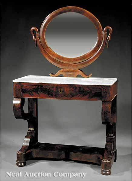 Appraisal: An American Classical Mahogany Dressing Table early th c New