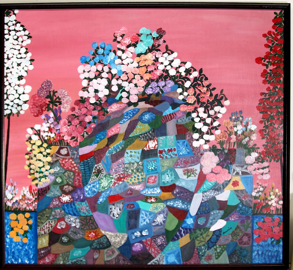 Appraisal: Outsider Art Annie Cochran Love Flowers Cochran Annie b -