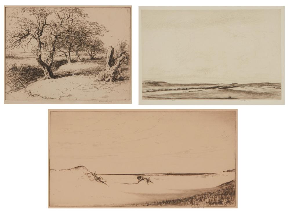 Appraisal: Kerr Eby - Norwalk CT Three works Salisbury Plains Etching