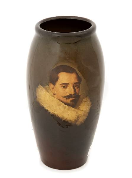 Appraisal: A Rookwood standard glazed pottery portrait vase circa after Franz