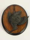 Appraisal: GAME PLAQUE - Late th C cast bronze hanging quail